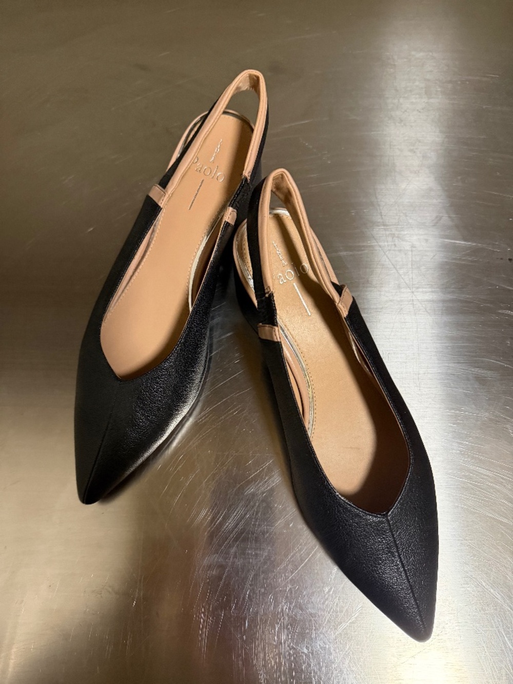 Paolo designer sling back pumps